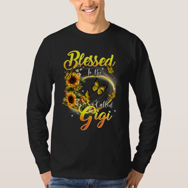 Camiseta Bendita Por Ser Llamada Gigi Sunflower Grandma (Anverso)