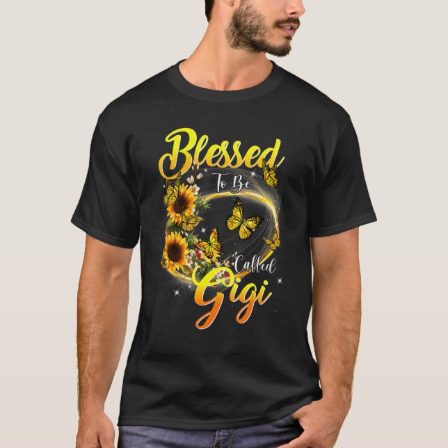 Camiseta Bendita Por Ser Llamada Gigi Sunflower Grandma (Anverso)