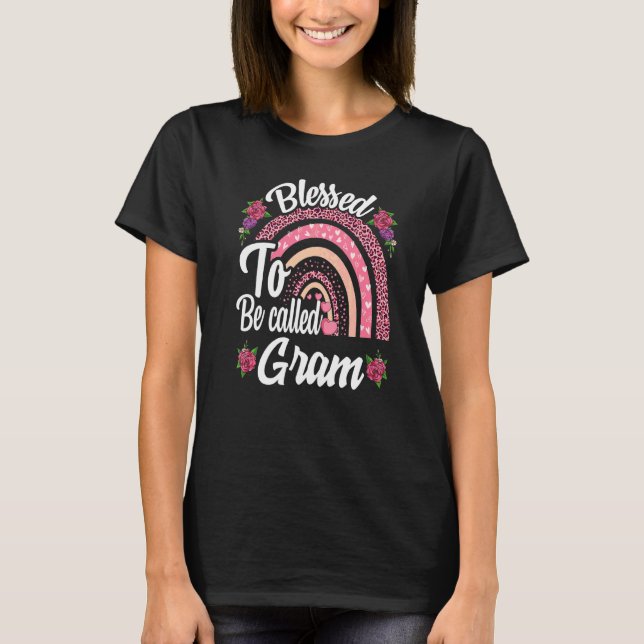 Camiseta Bendita Por Ser Llamada Gram Cute Rainbow Para Mad (Anverso)