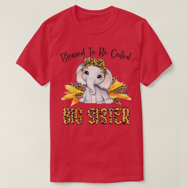 Camiseta Bendita Por Ser Llamada Gran Hermana Elefante De G (Diseño del anverso)