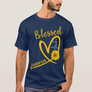 Camiseta Bendita Por Ser Llamada Granma Heart Sunflower Mot