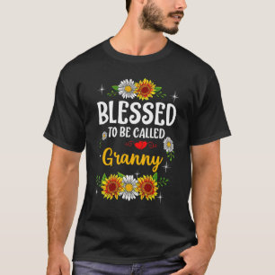Camiseta Bendita Por Ser Llamada Granny Sunflower