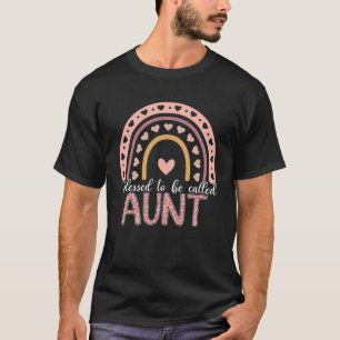 Camiseta Bendita Por Ser Llamada La Tía Leopard Rainbow Cut