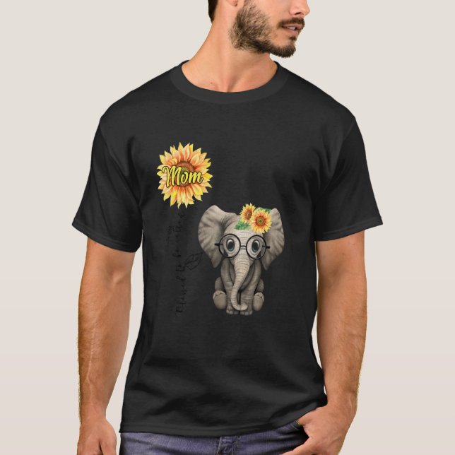 Camiseta Bendita por ser llamada madre hippie elefante de m (Anverso)