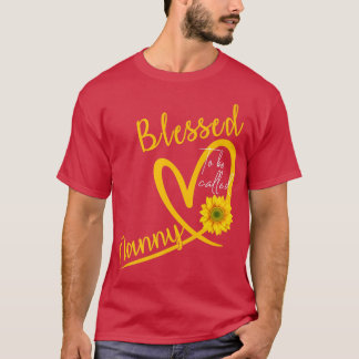 Camiseta Bendita Por Ser Llamada Madres Nanny Heart Sunflow