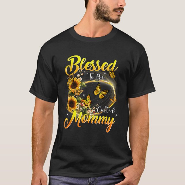 Camiseta Bendita por ser llamada mamá amor por el girasol A (Anverso)