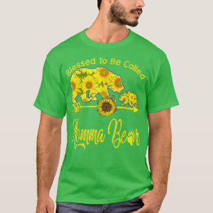 Camiseta Bendita Por Ser Llamada Mamá Osa Madres De Girasol