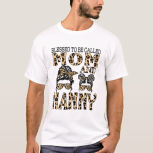 Camiseta Bendita Por Ser Llamada Mamá Y Leopardo De La Nana