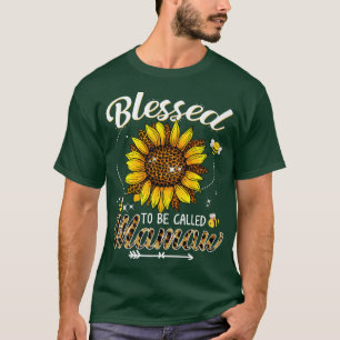 Camiseta Bendita Por Ser Llamada Mamaw Funny Leopard Sunflo