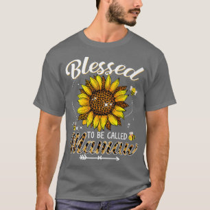 Camiseta Bendita Por Ser Llamada Mamaw Funny Leopard Sunflo