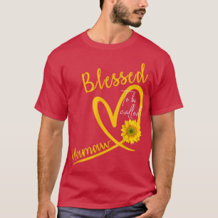 Camiseta Bendita Por Ser Llamada Mamaw Heart Sunflower Moth