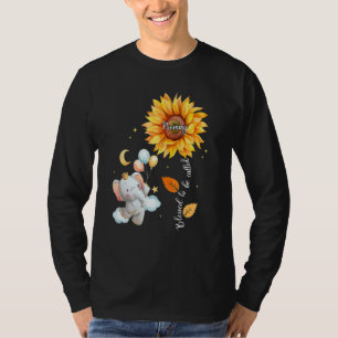 Camiseta Bendita Por Ser Llamada Mami Elephant Sunflower Mo