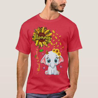 Camiseta Bendita Por Ser Llamada Mami Sunflower Elephant