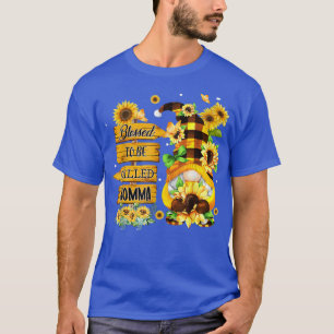 Camiseta Bendita Por Ser Llamada Momma Gnome Sunflower Cute