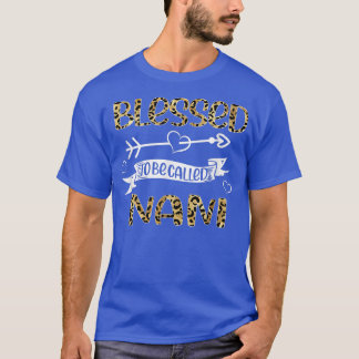 Camiseta Bendita Por Ser Llamada Nani Floral Leopard Grandm