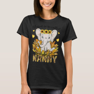 Camiseta Bendita Por Ser Llamada Nanny Sunflower Elephant M