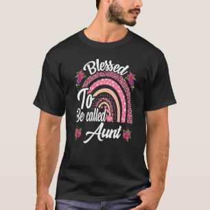 Camiseta Bendita Por Ser Llamada Tía Arcoiris Para Madres