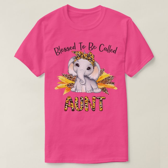 Camiseta Bendita Que La Llamen Tía Elephant Mothe (Diseño del anverso)