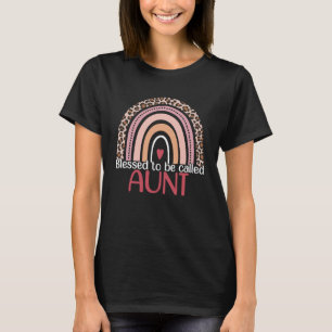 Camiseta Bendita Que La Llamen Tía Leopardo Arcoiris Print