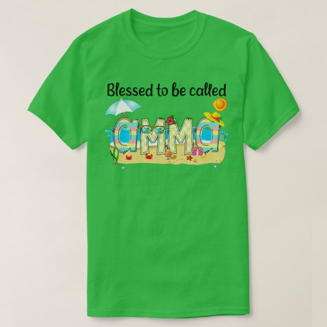 Camiseta Bendita Que Se Llame Amma Summer Beach Happy Mothe (Diseño del anverso)