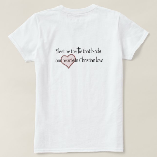 Camiseta ‘Bendita sea la unión que nos une’ cita cristiana (Reverso del diseño)