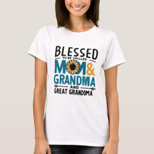 Camiseta Bendita sea llamada abuela de mamá y abuela grande