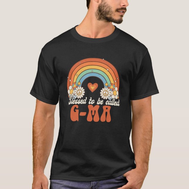 Camiseta Bendita sea llamada G Mamáes Groovy Rainbow Mother (Anverso)