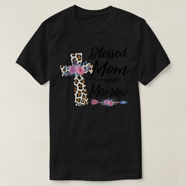 Camiseta Bendita sea llamada mamá y la abuela graciosa Mama (Diseño del anverso)