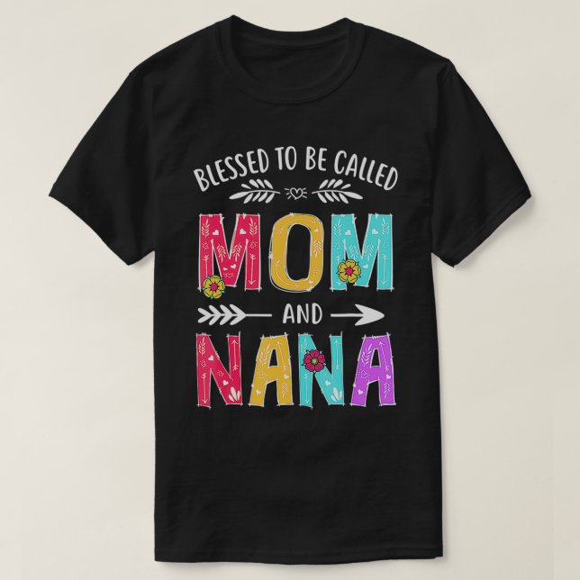 Camiseta Bendita sea llamada Mamá y Nana Diablos. (Diseño del anverso)