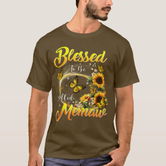 Camiseta Bendita sea llamada Memaw Sunflower Avers Grand