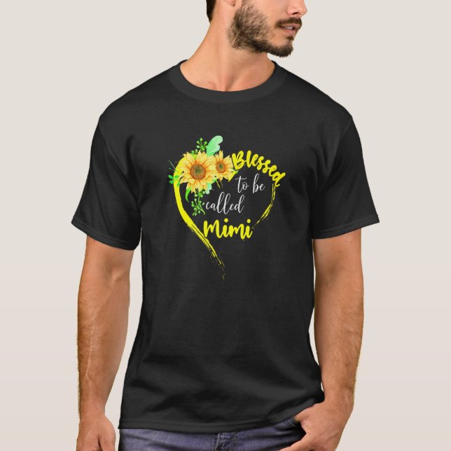 Camiseta Bendita sea llamada Mimi Sunflower Mimi Madre (Anverso)