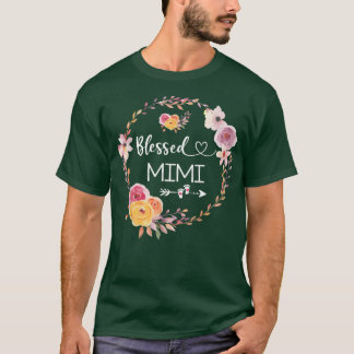 Camiseta Bendita sea llamada Mimi Women Flower Decor Grand
