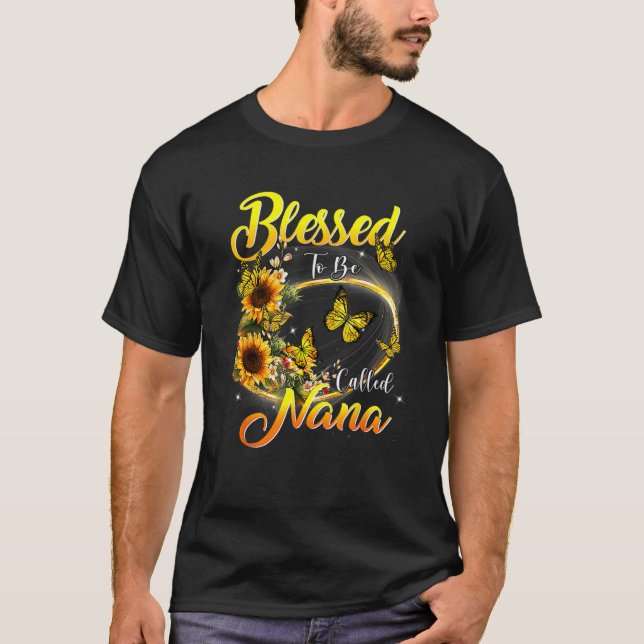 Camiseta Bendita sea llamada Nana Cute Sunflower (Anverso)