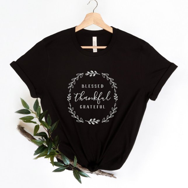 Camiseta Bendita temporada de otoño agradecida y agradecida (Subido por el creador)
