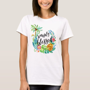 Camiseta Bendita vegetación tropical cristiana religiosa