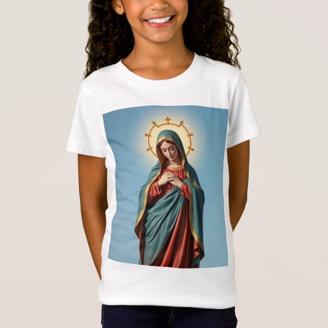 Camiseta Bendita Virgen María Chica Tee Shirt (Anverso)