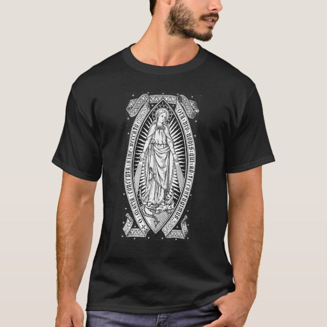 Camiseta Bendita Virgen María Vintage Maria (Anverso)