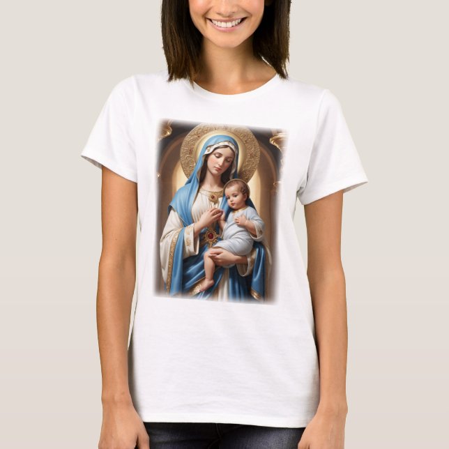 Camiseta Bendita Virgen María y el Niño Jesús (Anverso)