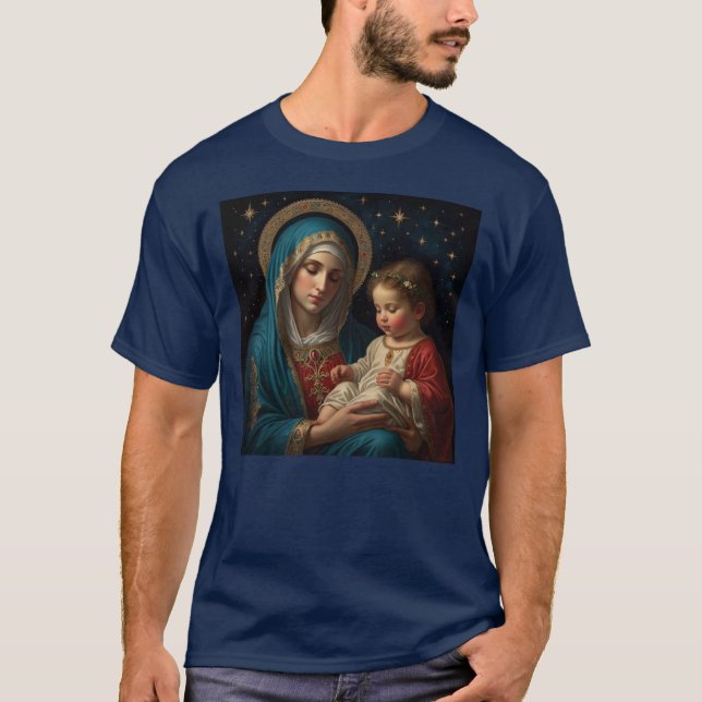 Camiseta Bendita Virgen María y Jesús Navidades de Nativida (Anverso)