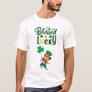 Camiseta Bendita y afortunada Leprechaun