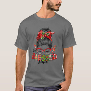 Camiseta Benditas Navidades de Nana Santa Messy Bun Grand
