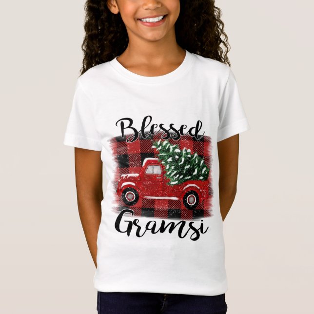 Camiseta Bendito árbol de navidad del camión rojo Gramsi (Anverso)