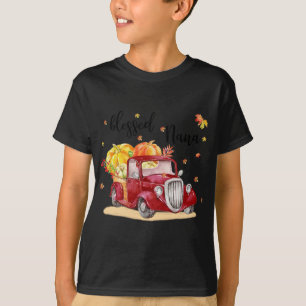 Camiseta Bendito Camión Rojo Nana Holding Calabaza Caída Ot