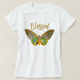 Camiseta Bendito   Colorido tanque de mariposa arriba