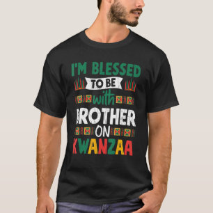 Camiseta Bendito Con Hermano En Kwanzaa Divertido Africano