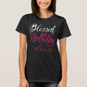 Camiseta Bendito cumpleaños Diva Paraphernalia Sorority Gif