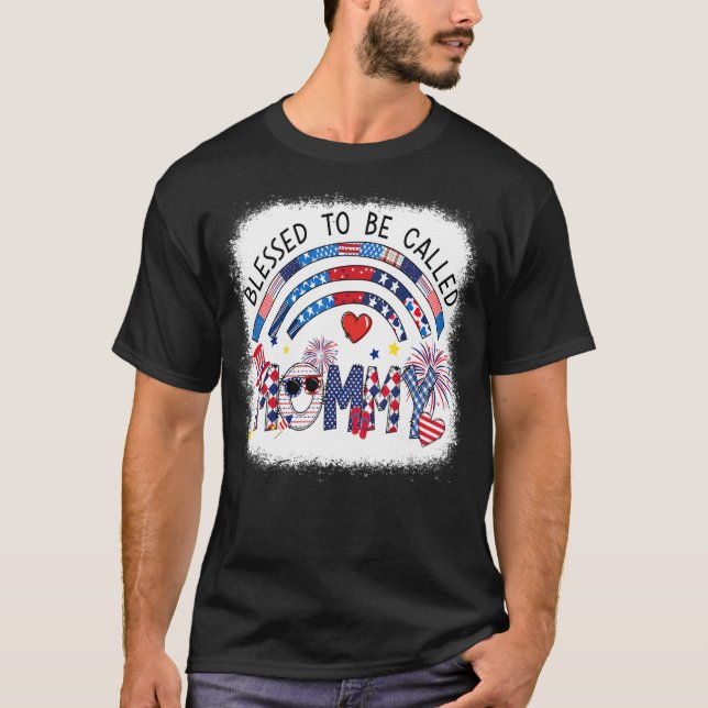 Camiseta Bendito De Ser Llamada Mami Fireworks 4 De Julio D (Anverso)