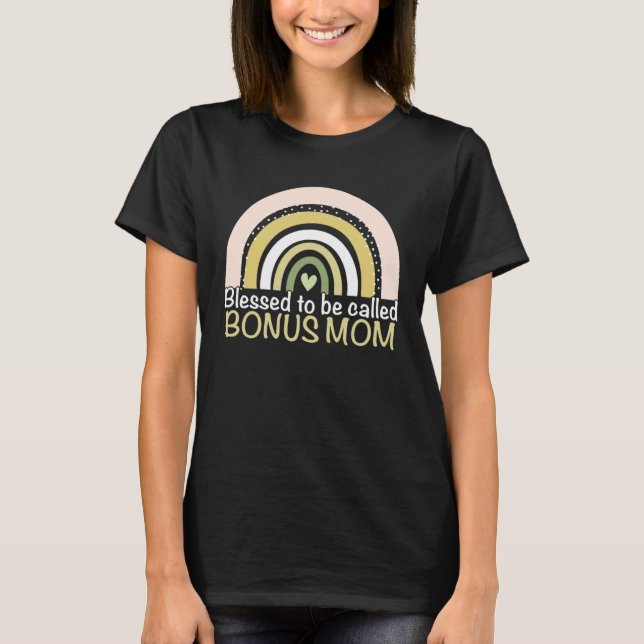 Camiseta Bendito De Ser Llamado Bonus Mom Boho Rainbow Cute (Anverso)