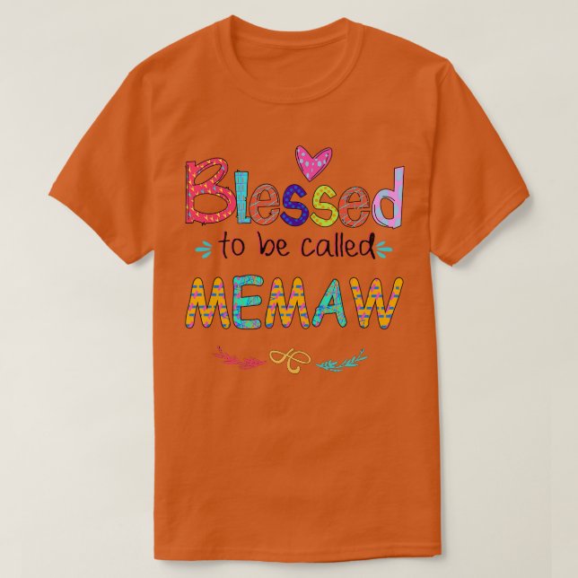 Camiseta Bendito De Ser Llamado Memaw (Diseño del anverso)