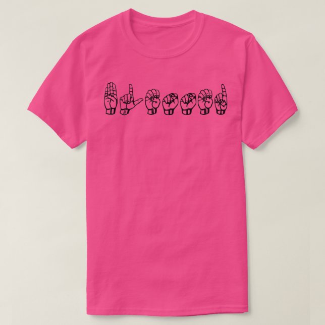 Camiseta Bendito en ASL (Diseño del anverso)